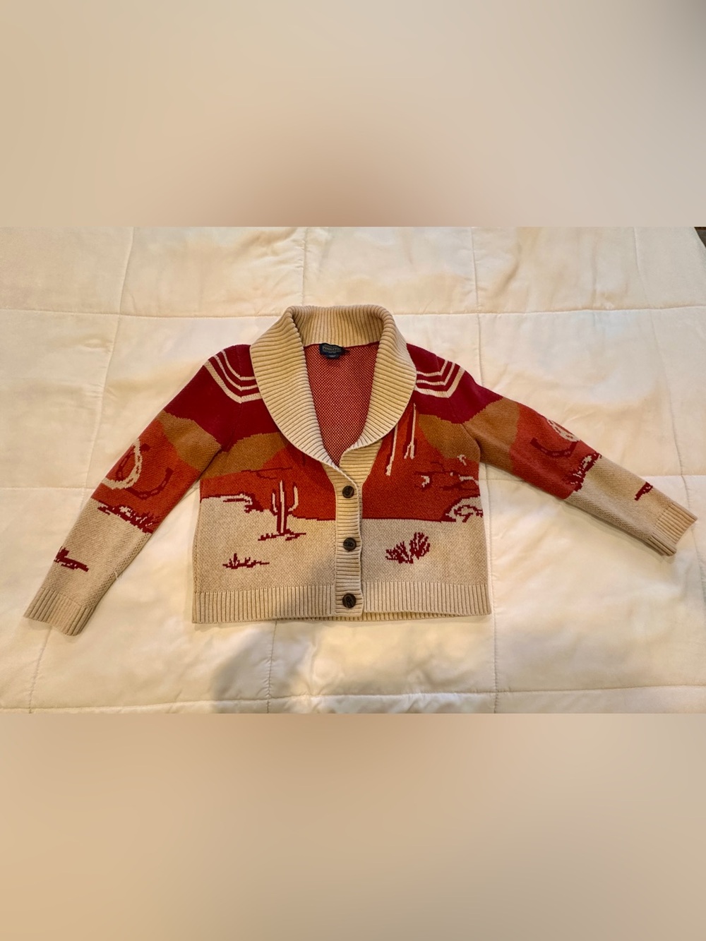 Pendleton Western Scenic Cotton Cardigan - Picture 4 of 11